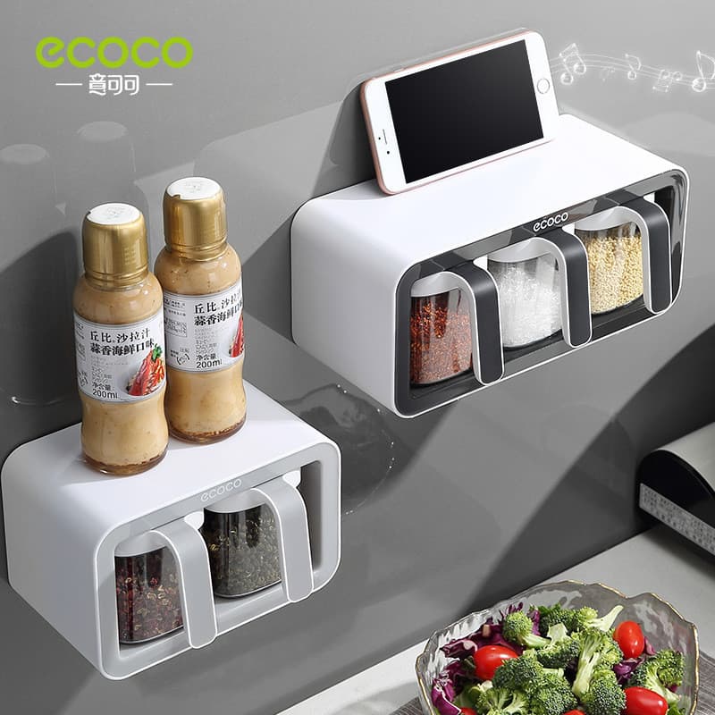 Caixa de tempero suprimentos de cozinha tudo-em-um Multi-grade armazenamento sal MSG garrafa saleiro jar conjunto de com