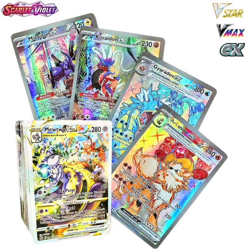 Cartas Pokémon Novas e Brilhantes VSTAR/VMAX/EX Coleção de Cartas Brinquedo Infantil O5WV HVXI