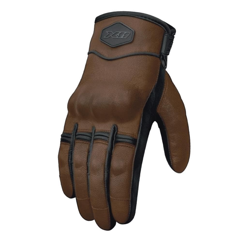 Luva X11 Route 2 Couro Moto Custom Motociclista Proteção