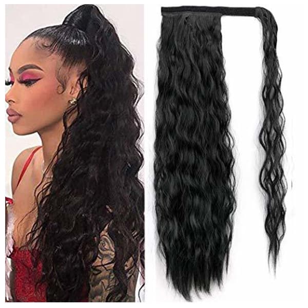Peruca de Cabelo Sintético Longa / Cacheada / Rabo de Cavalo