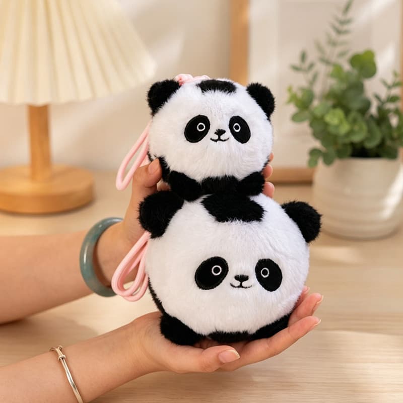 Bonito bonito futebol Panda pingente brinquedo de pelúcia boneca de futebol saco ornamentos chaveiro Ragdoll boneca