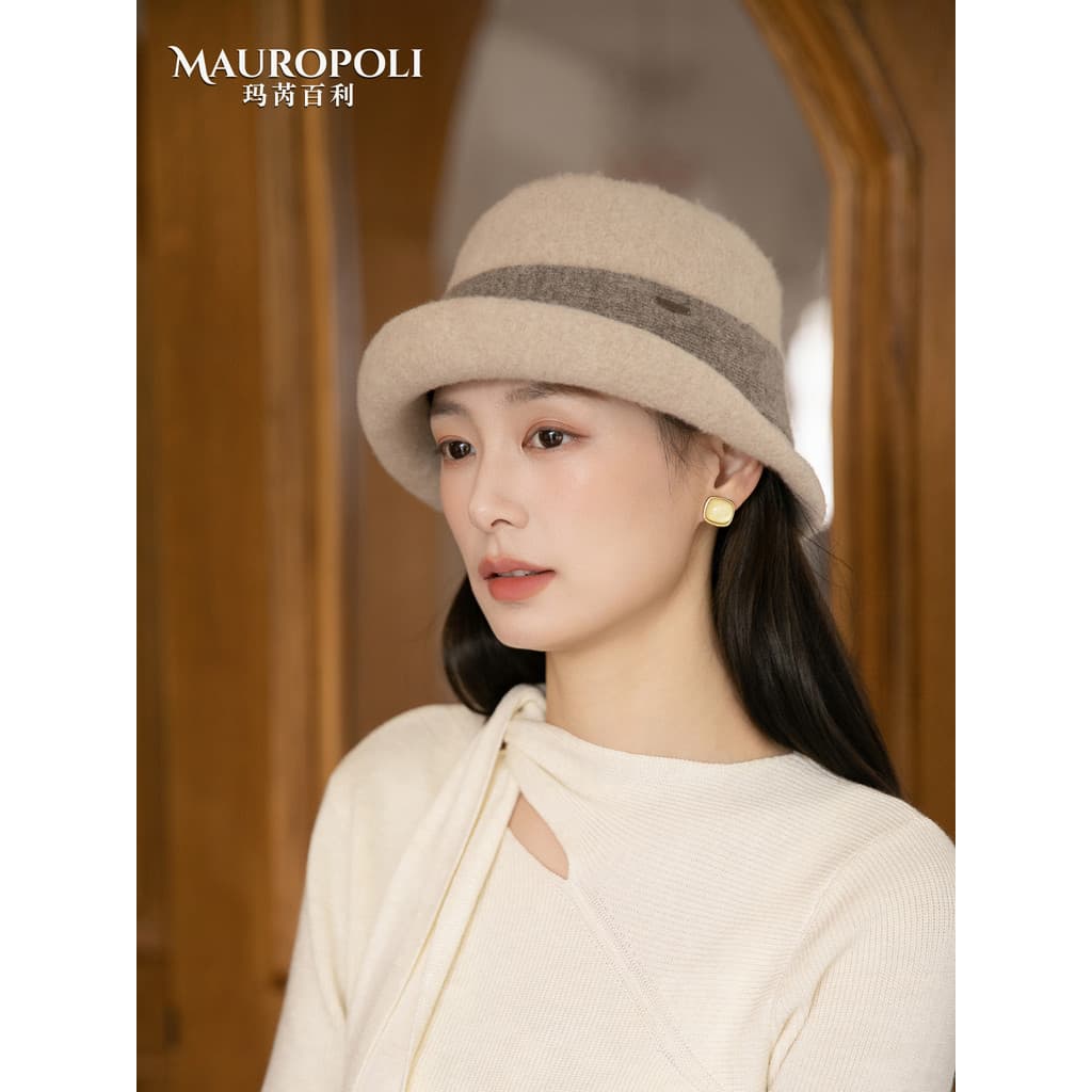 Japonês Retro lã balde chapéu feminino outono inverno novo estilo quente Curling bacia chapéu feminino All-Match pequeno