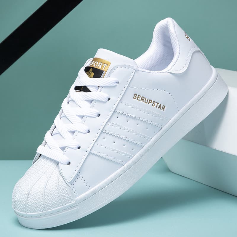 Simples cem estilo Casual tênis moda sapatos feminino casal masculino placa combinar novo estilo concha das mulheres dos