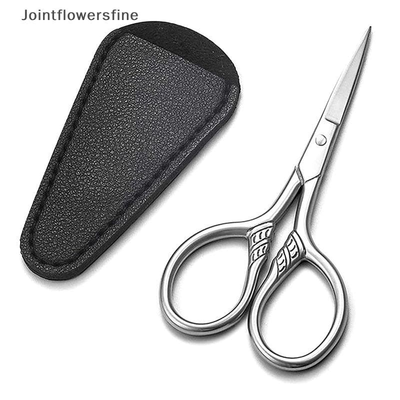 Jtf 1 Pçs De Aço Inoxidável Pequena Maquiagem Aliciamento Tesoura Sobrancelhas Para Manicure Prego Cutícula Barba E Bigo