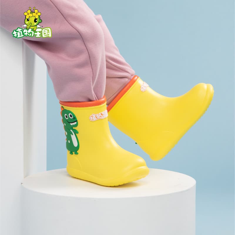 Planta reino quatro estações sapatos crianças sapatos de borracha bebê antiderrapante à prova dwaterproof água botas de