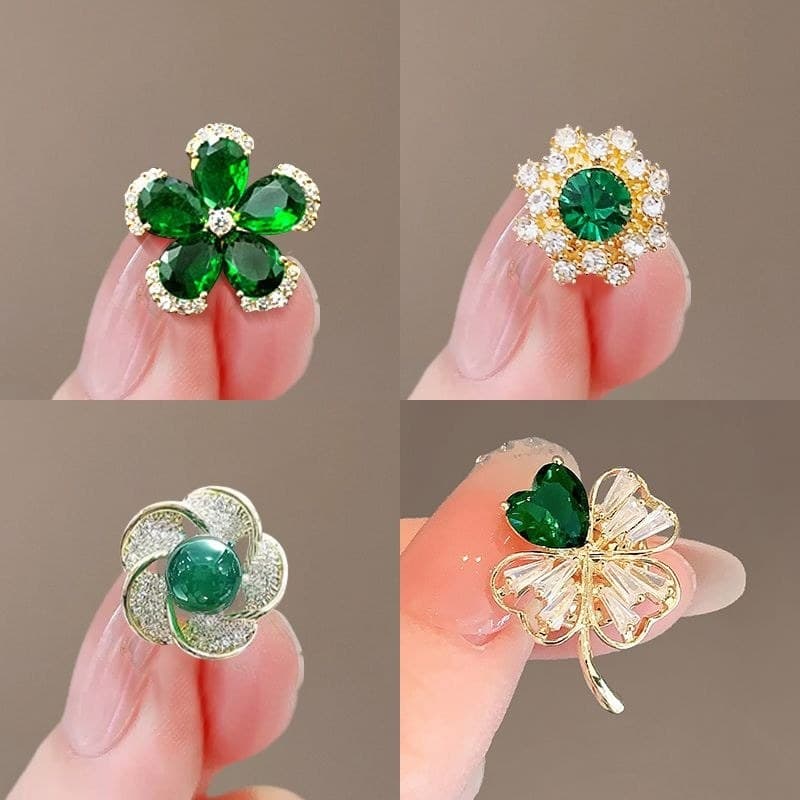 Corsage broche Anti-reflexo pequeno broche moda com decote em v pino roupas All-Match Mini corsage pino roupas femininas