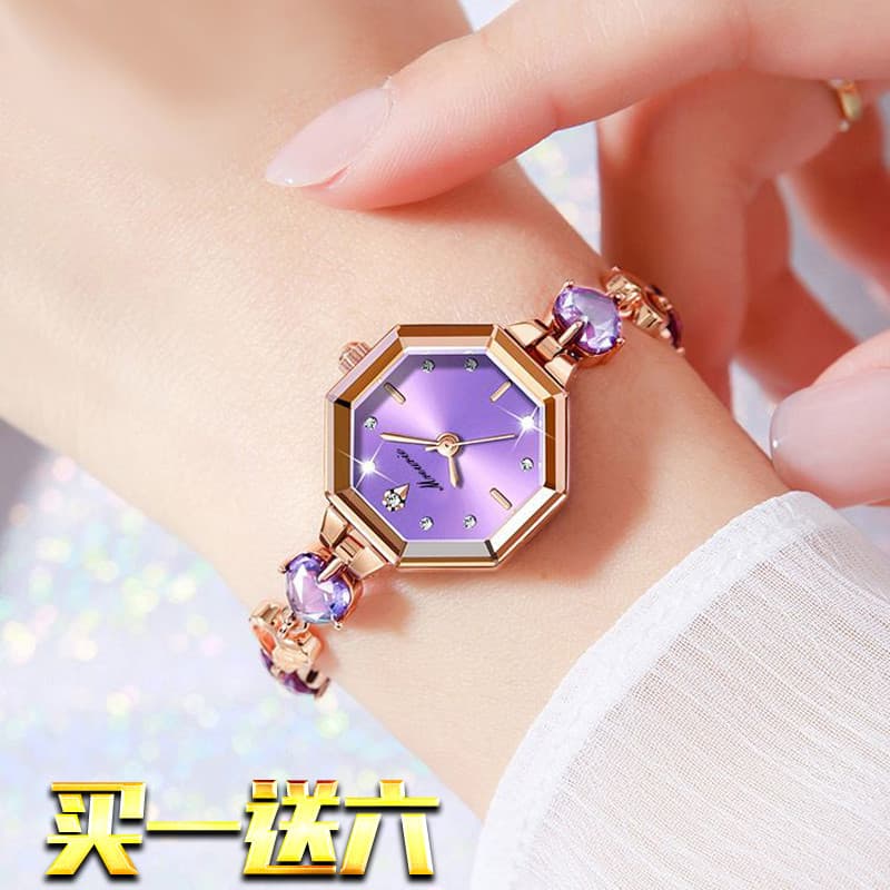 relogio feminino pequeno relogio feminino luxo Relógio feminino pulseira strass versão coreana pequeno requintado estuda