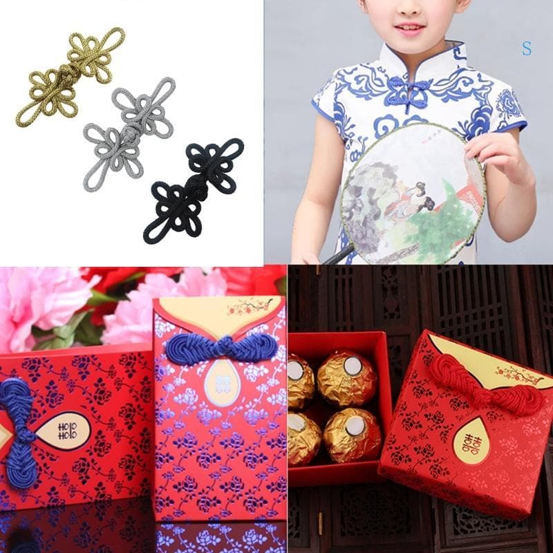 S Chinês Tang Camisa Botão Versátil Cheongsam Prendedor DIY Nó