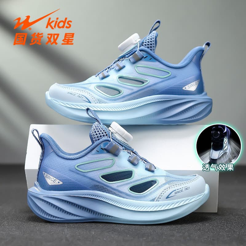 Dupla estrela menino sapatos verão novo estilo sapatos esportivos infantis estilo fino médio grande crianças grande malh