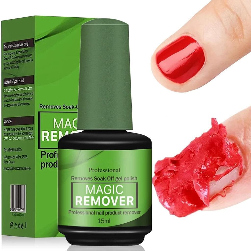 Removedor de Esmalte em Gel 15ML, Removedor Mágico de Esmalte em Gel para Unhas, Removedor Profissional de Esmalte em Ge