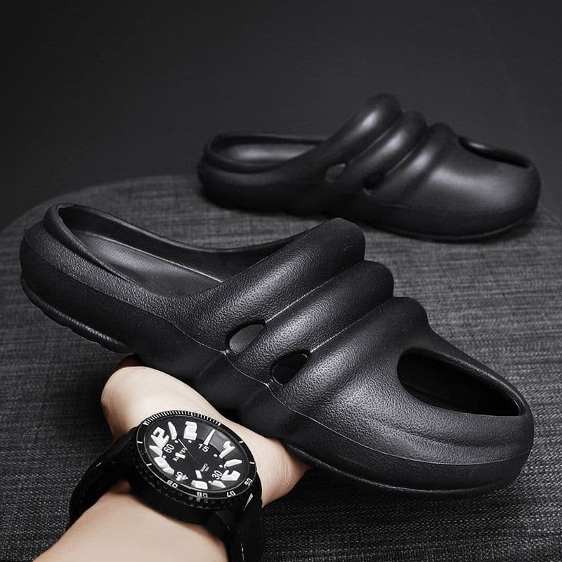 Chinelos masculinos estilo 2025 novo estilo verão High-End sentimento exterior Wear esportes antiderrapante sandálias de