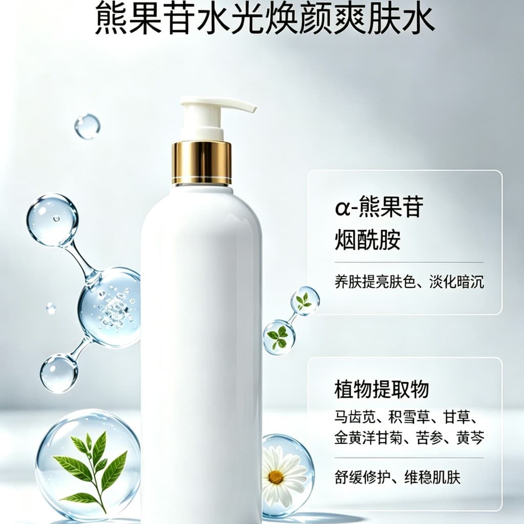 Arbutin água luminosa rejuvenescedor toner remover amarelo brilho essência água hidratante toner encolher poros pacote m