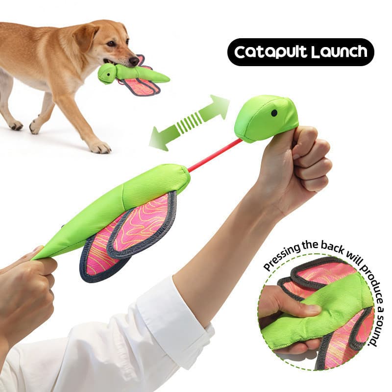 Animal de estimação interativo jogando voz Oxford pano cão brinquedo catapulta voando lado pastor esportes ao ar livre