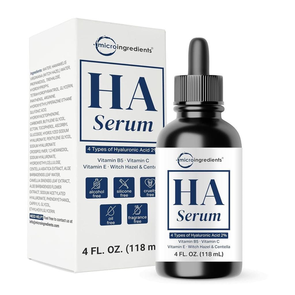 Sérum de Ácido Hialurônico KBeauty com Vitamina B5 para o Rosto | Sérum Facial Hidratante Leve para Pele Seca e Sensível