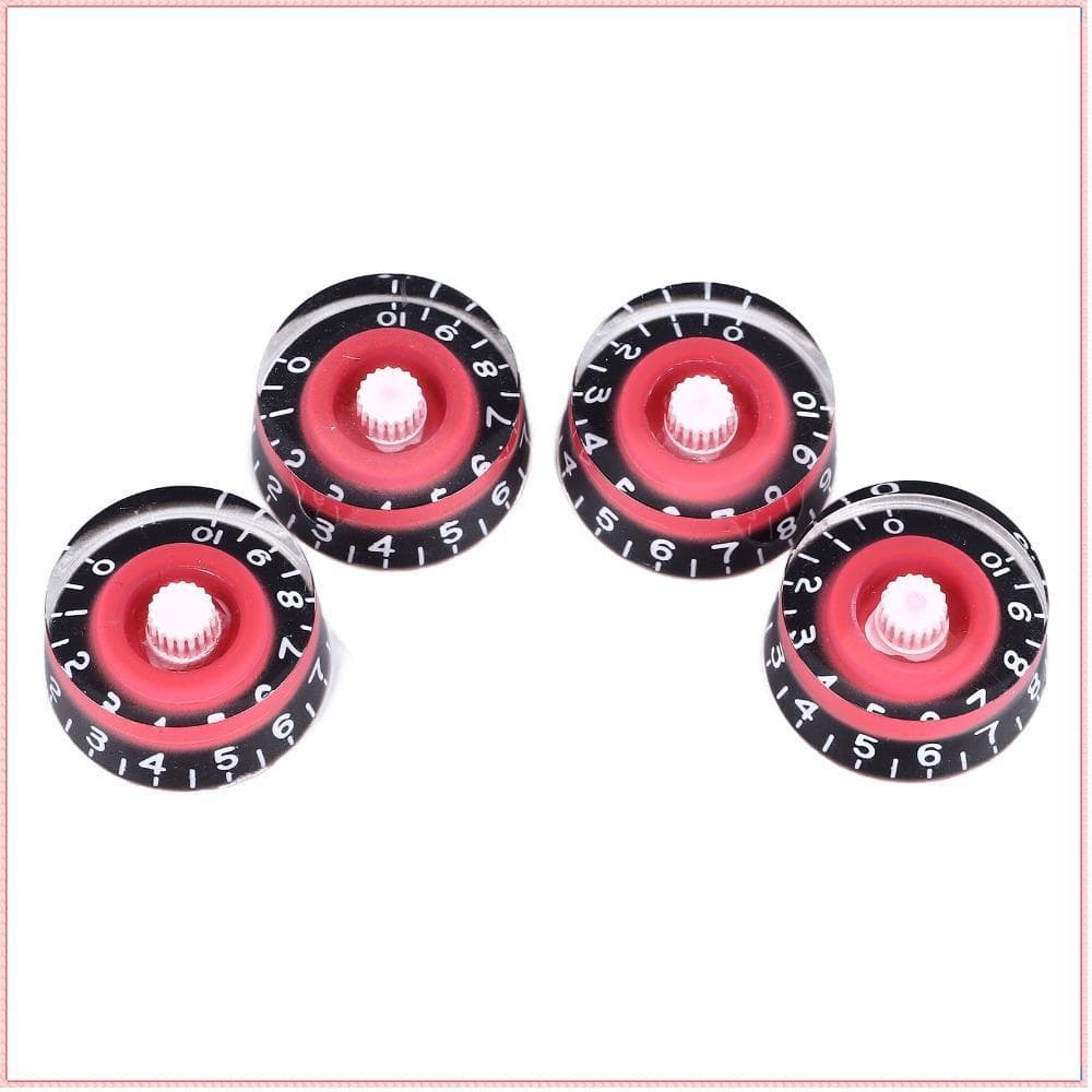 Botões De Guitarra Elétrica  , Controle De Material Acrílico Vermelho , Conjunto De