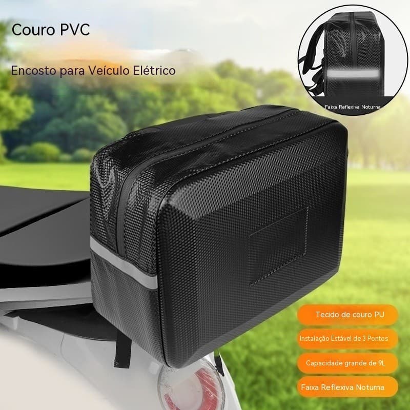 Bolsa suspensa para veículo elétrico, bolsa de armazenamento para capacete traseiro, bolsa suspensa para encosto de moto
