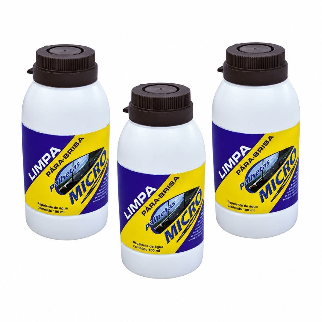 Kit Com 3 Limpa Parabrisa Detergente liquido Automotivo Limpeza de Vidros Carro Fluido 100ml