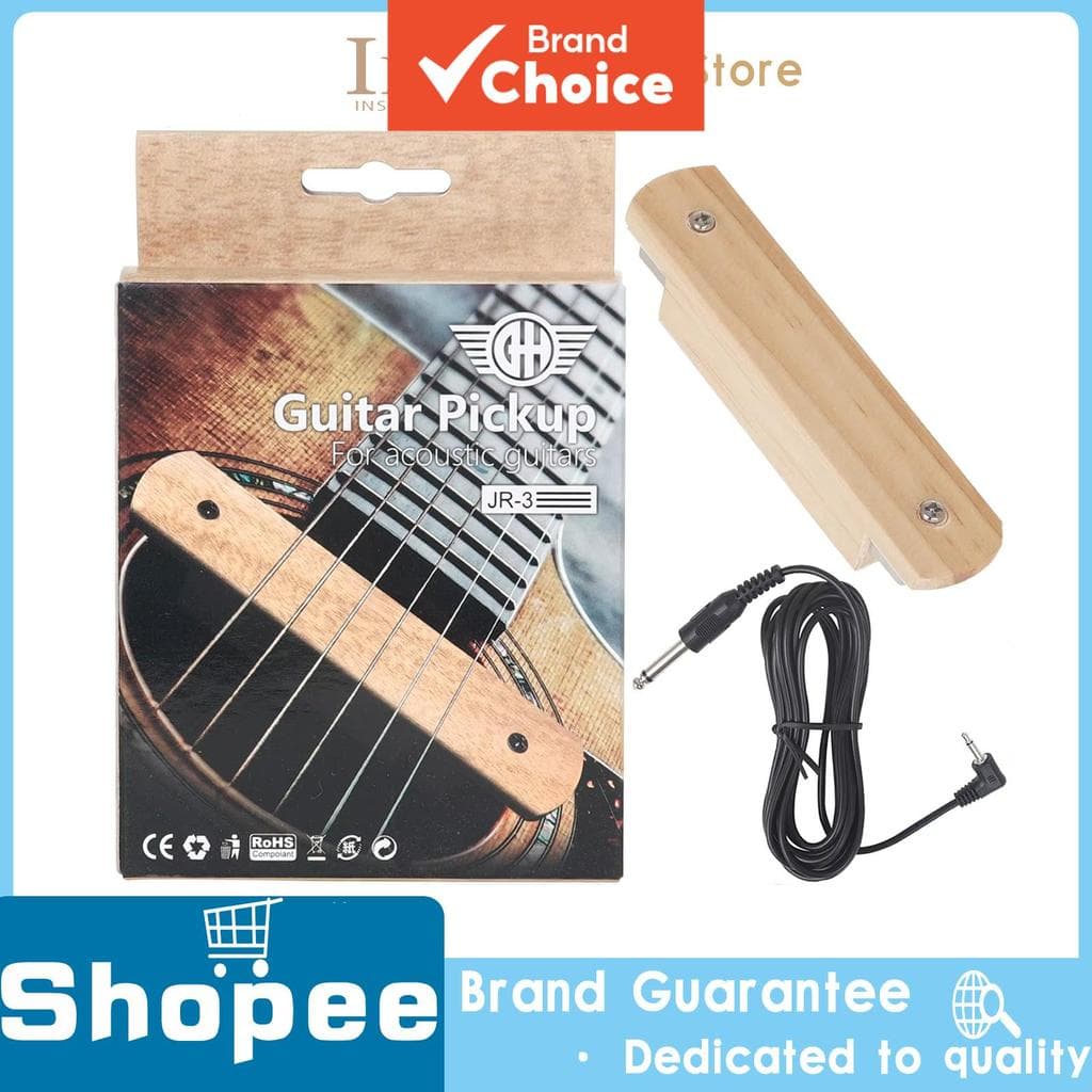 AuraHole JR-3 / Captação passiva universal para tampo de violão acústico, instalação fácil, plug & play para guitarra