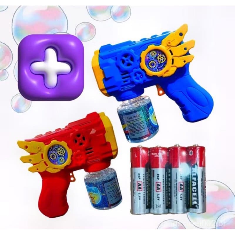 2025Brinquedo Pistola Lancadora de Bolhas de Sabão Led Cores