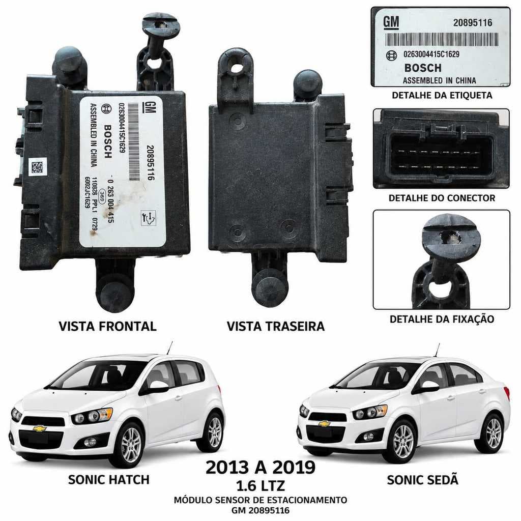 Modulo Sensor Estacionamento Gm Sonic 1.6 2013/19 20895116