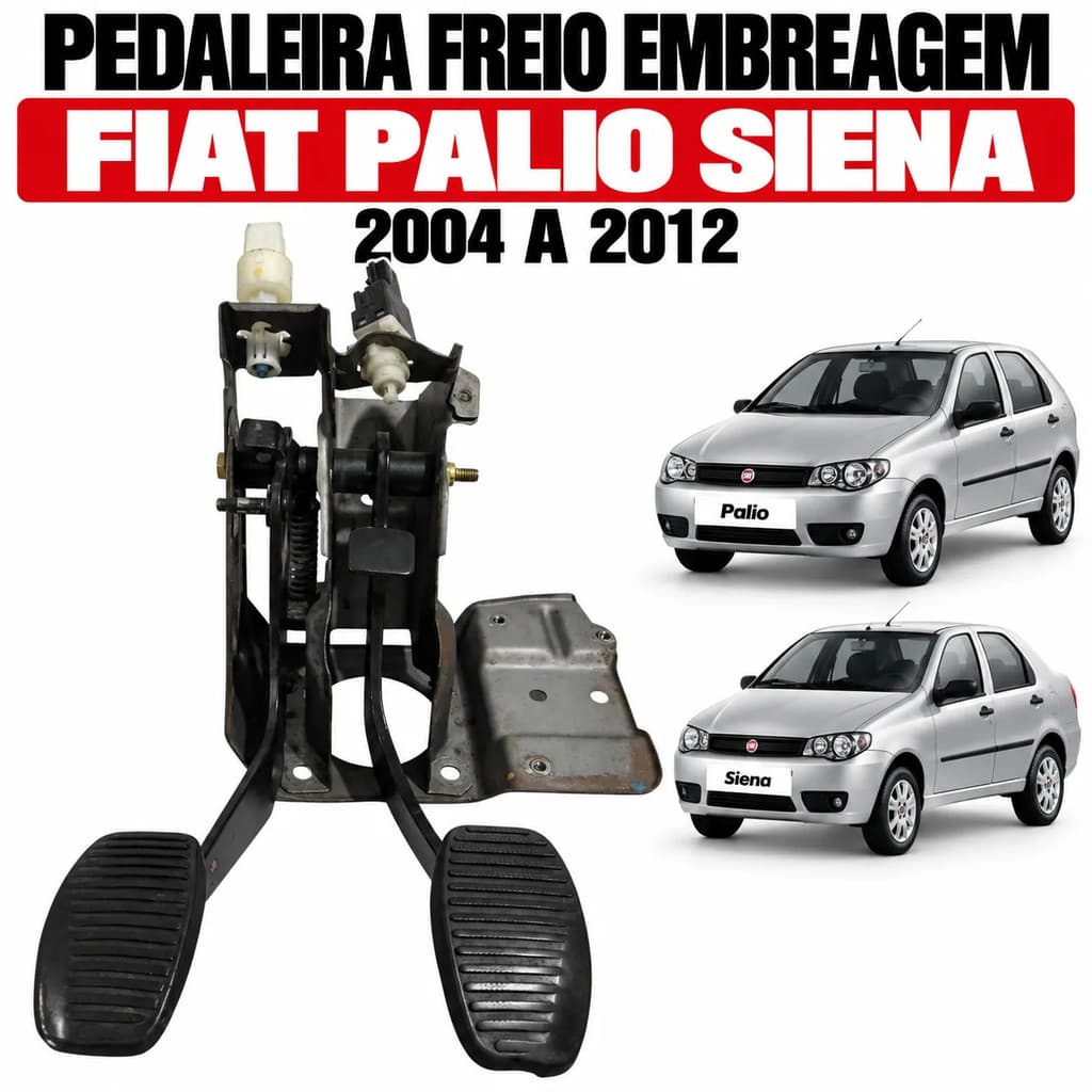 Pedaleira Freio Embreagem Fiat Palio Siena 2004 2008 2012