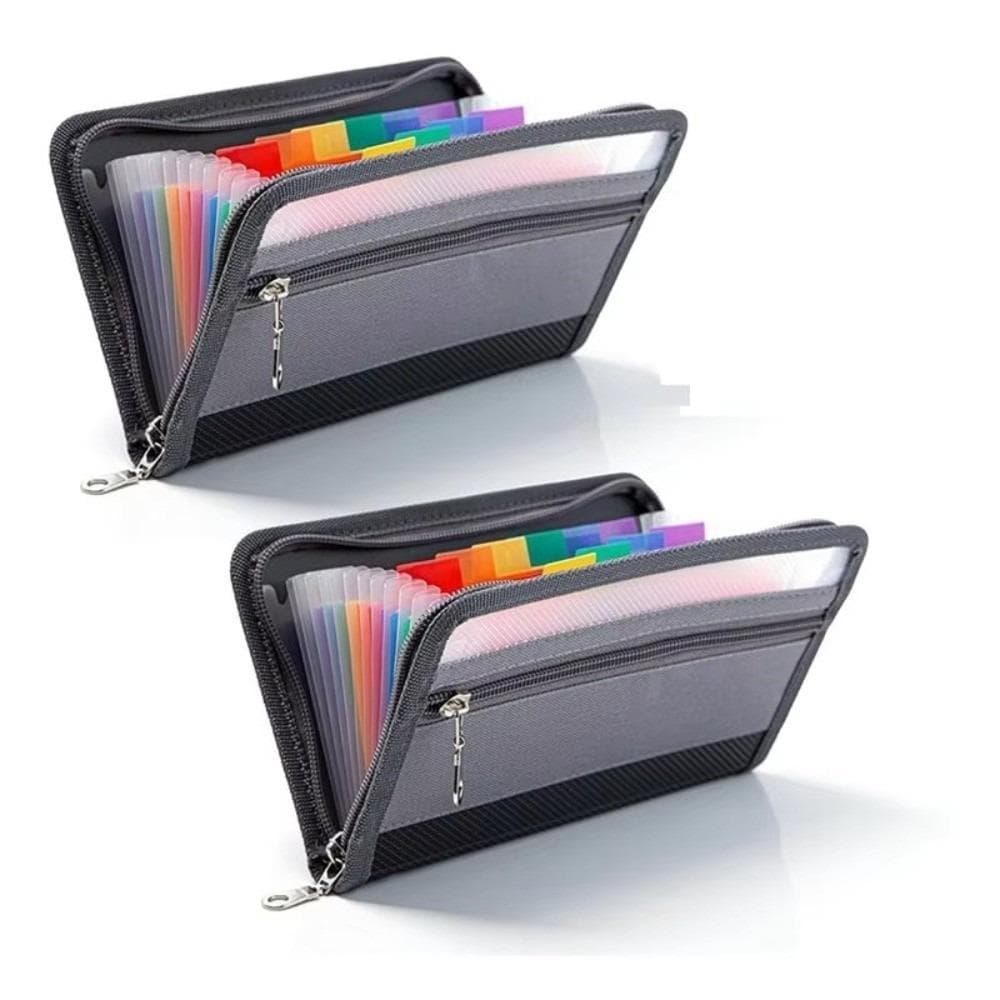 Organizador De Arquivos TEVO , Pastas De Arquivo Expansíveis Em Cores Arco-Íris De Grande Capacidade , Bolsa Organizador
