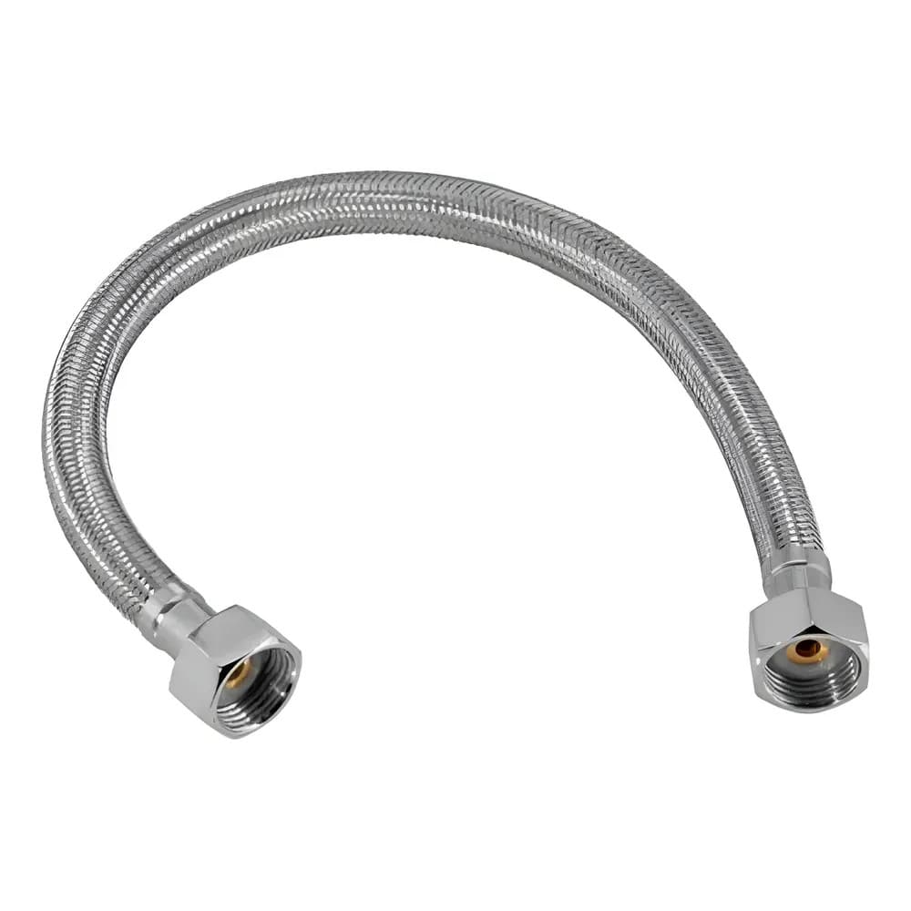 2x Engate Mangueira Flexível Aço Inox Trançado 50cm