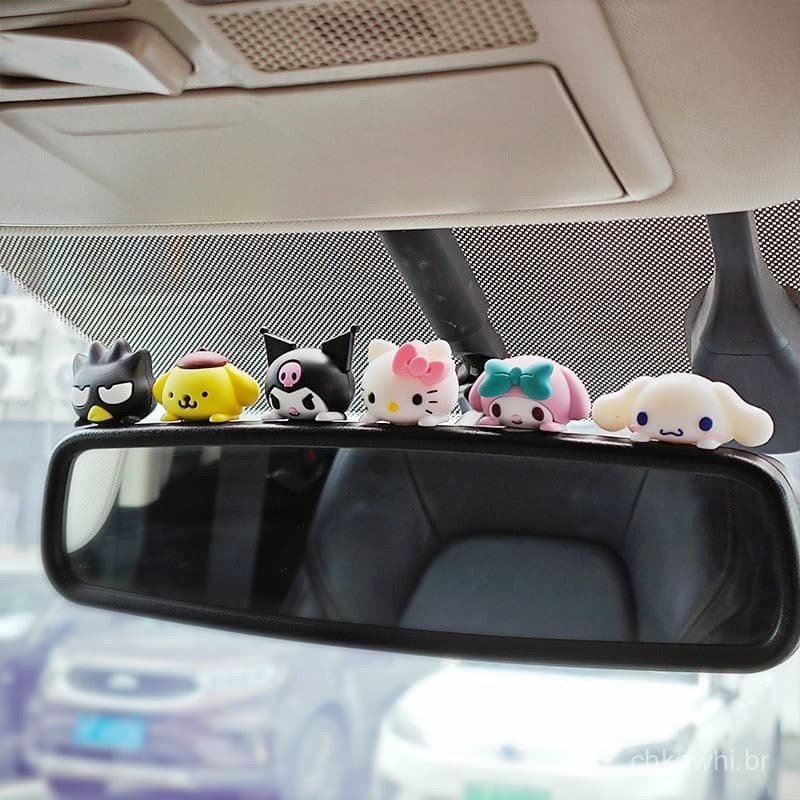 5/6 Peças Sanrio HelloKitty My Melody Kuromi Cinnamoroll Decorações De Painel De Carro Duráveis E Fofas De Desenho Anima