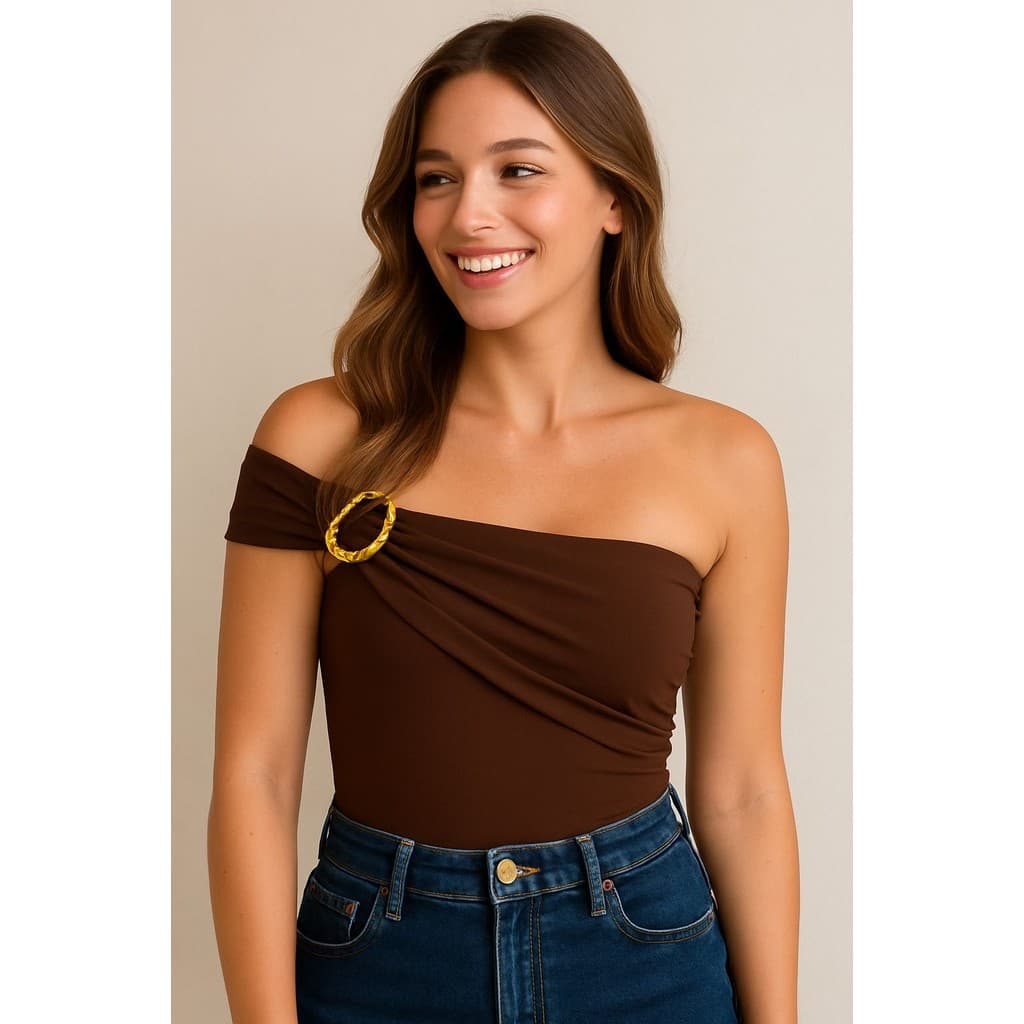Cropped Feminino Fivela Orgânica Suplex Premium com Bojo
