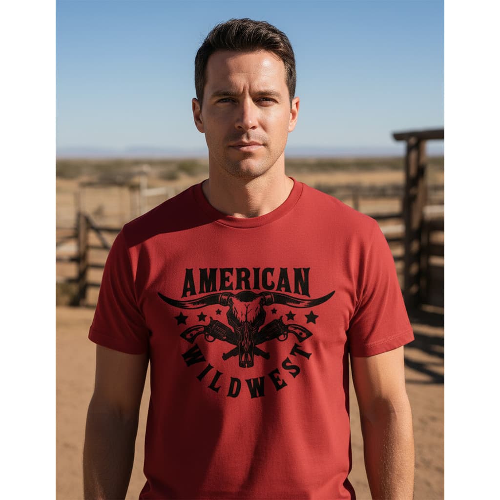 Camiseta Masculina Streetwear Camisa Algodão Slim Texas