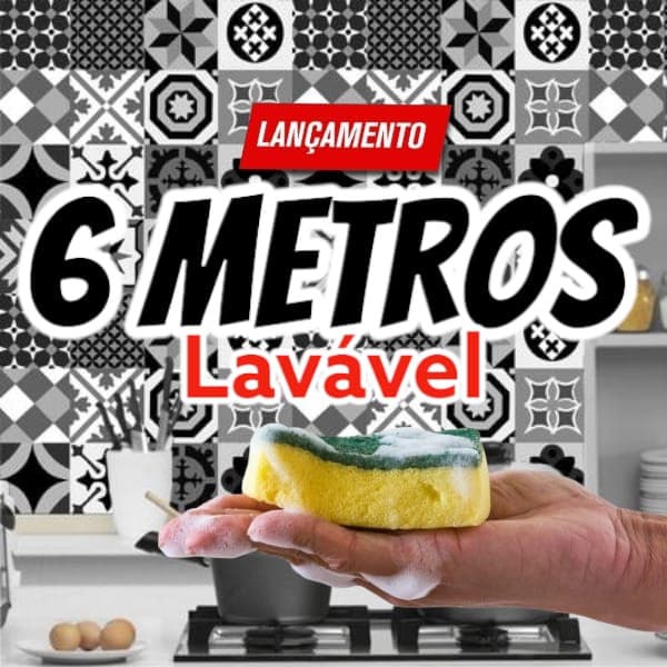 Papel de Parede 6M X 50CM Lançamento Para Cozinha, Sala, Quarto Decoraçao
