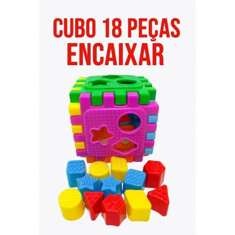 Brinquedo Cubo Infantil - Baby Start - Brinquedo Infantil - Cubo desmontavel c/ 18 peças