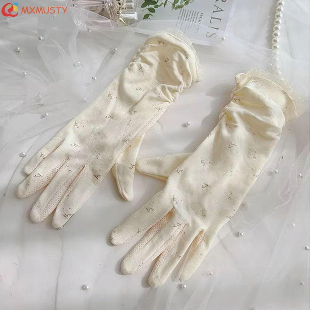 Luvas De Proteção Solar MXMUSTYZA , Verão Femininas De Manga Média Anti-UV Longa Estendida