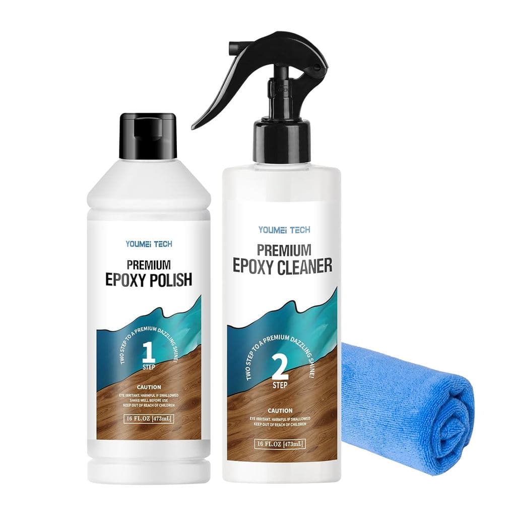 Kit de Polimento de Resina, Kit de 32oz com Polidor de Resina (16oz) e Limpador de Epóxi (16oz), Kit de Polimento de Epó