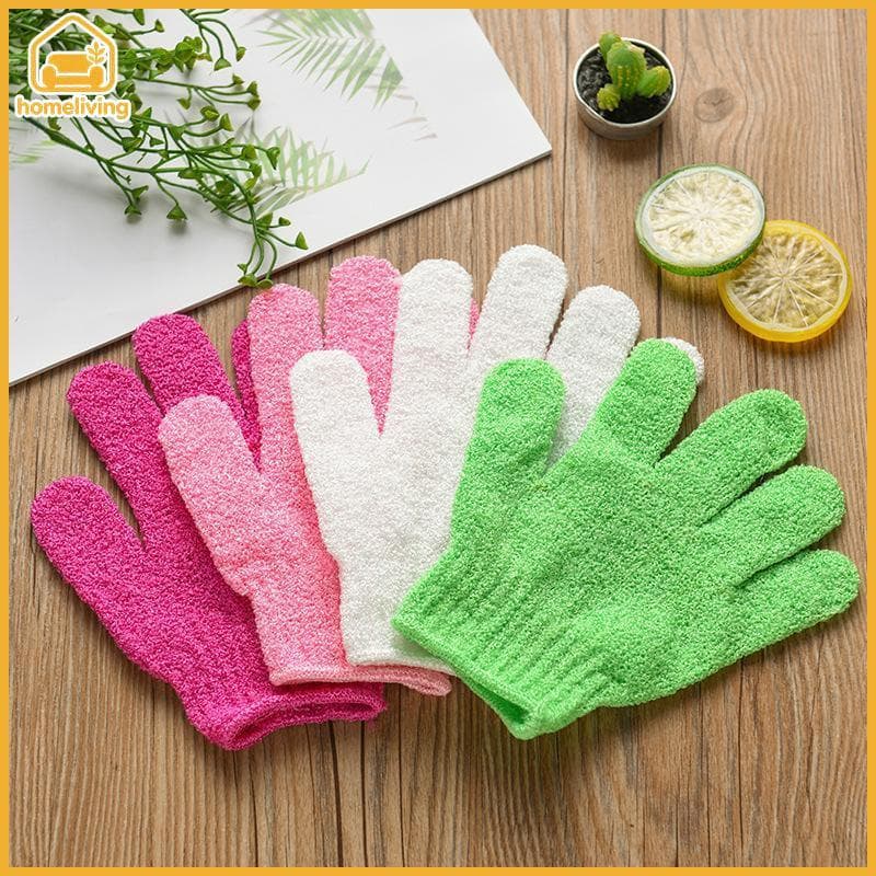 HomeLiving 2 Peças Luvas De Banho Esfoliantes Suspensas Qui-Seco , Para Massagem Corporal , Cuidados Diários Com A Pele