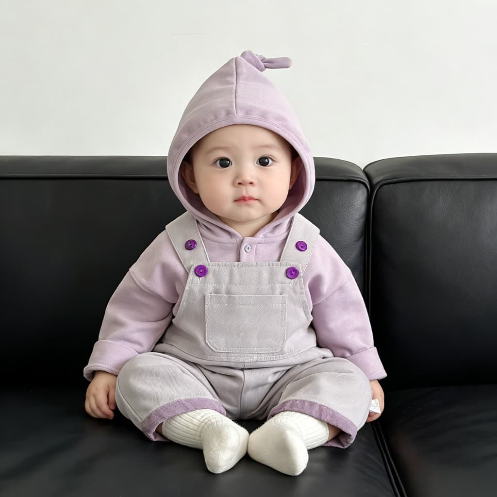 Super elegante bebê Denim macacão terno primavera de um ano de idade bebê menino macacão início da primavera feminino ve
