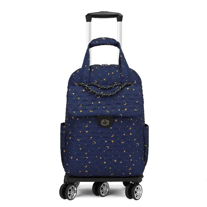 Moda Universal roda carrinho saco de viagem portátil mala de embarque 60cm saco de bagagem leve carrinho de compras