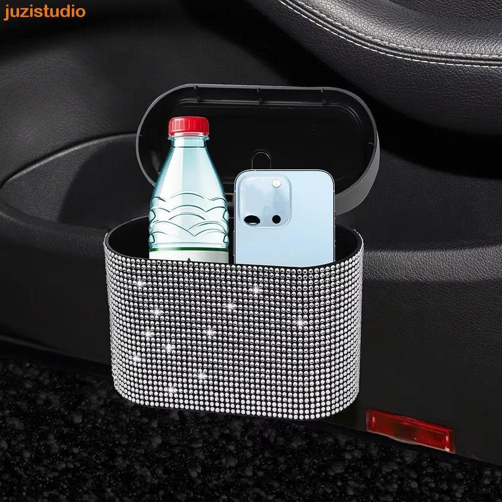 JUZISTUDIO Caixa De Armazenamento Automática Unbrella , Lixeira De Porta De Carro Com Clipe Traseiro Removível , Economi