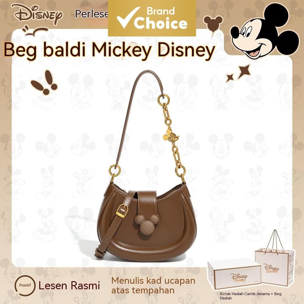 Bolsa Disney Mickey Donut, versátil e retrô, pode ser usada como bolsa tiracolo, transversal ou de mão