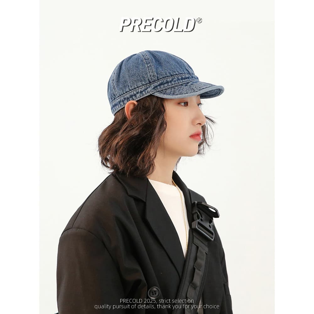 bone feminino boné Lavado angustiado Cowboy totalmente fechado americano chapéu de aba curta masculino estilo japonês v