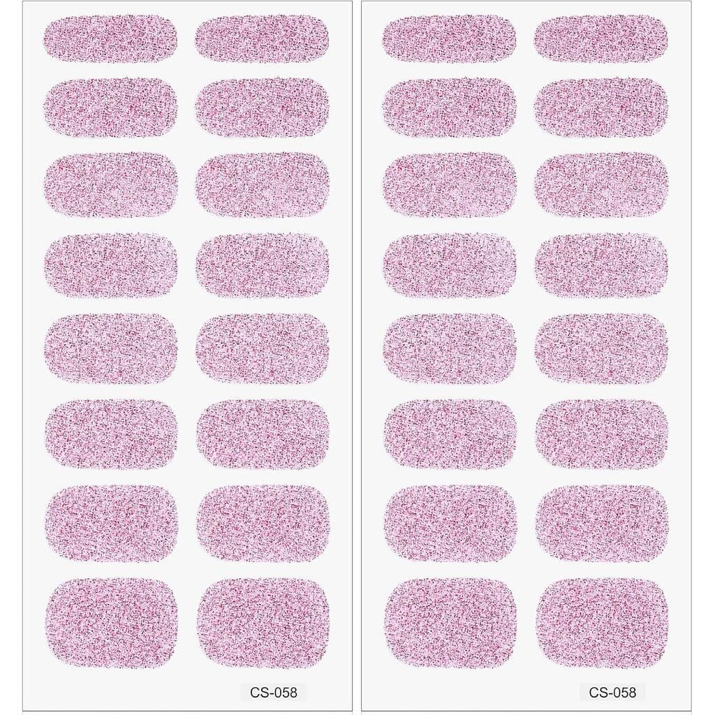 Tiras de Gel Semi-Curado para Unhas, 32 peças, Adesivos de Unhas em Gel UV, Glitter Rosa, Efeito Olhos de Gato, Adesivos