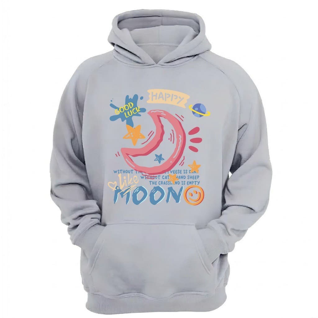 Blusa Moletom Canguru Femenina Happy Moon Moda Inverno Exclusiva Premium