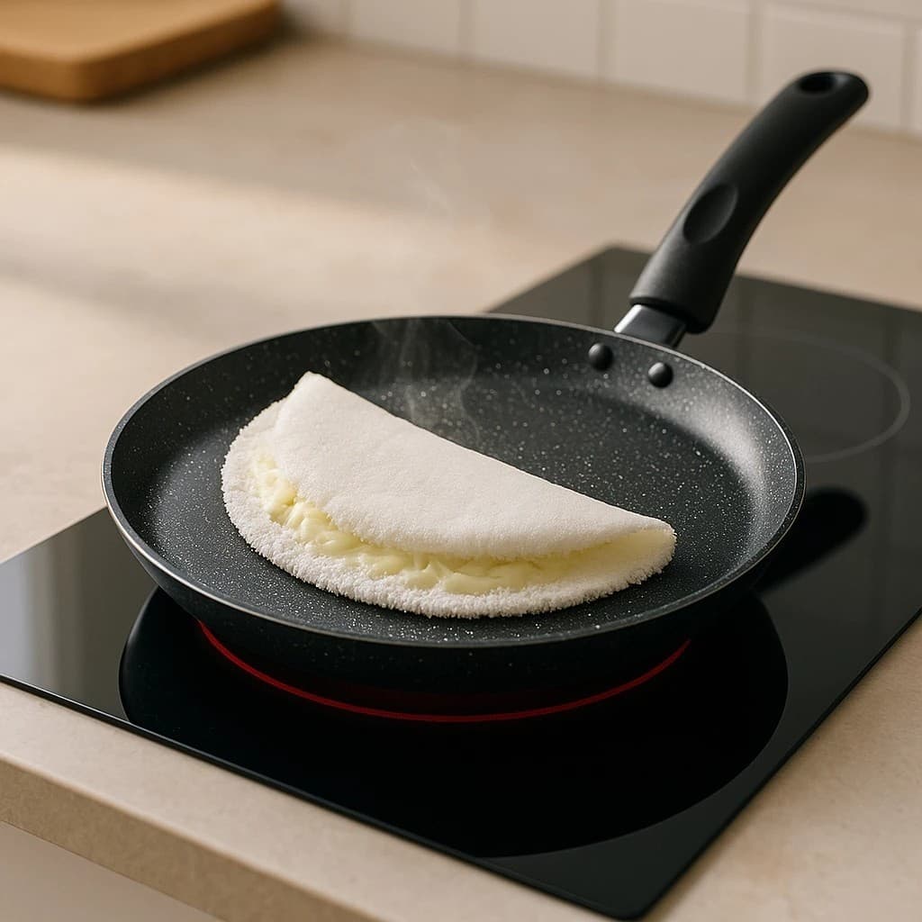Frigideira Tapioca Panqueca Antiaderente Omelete Fritura Panela Fazer Preparo Carne