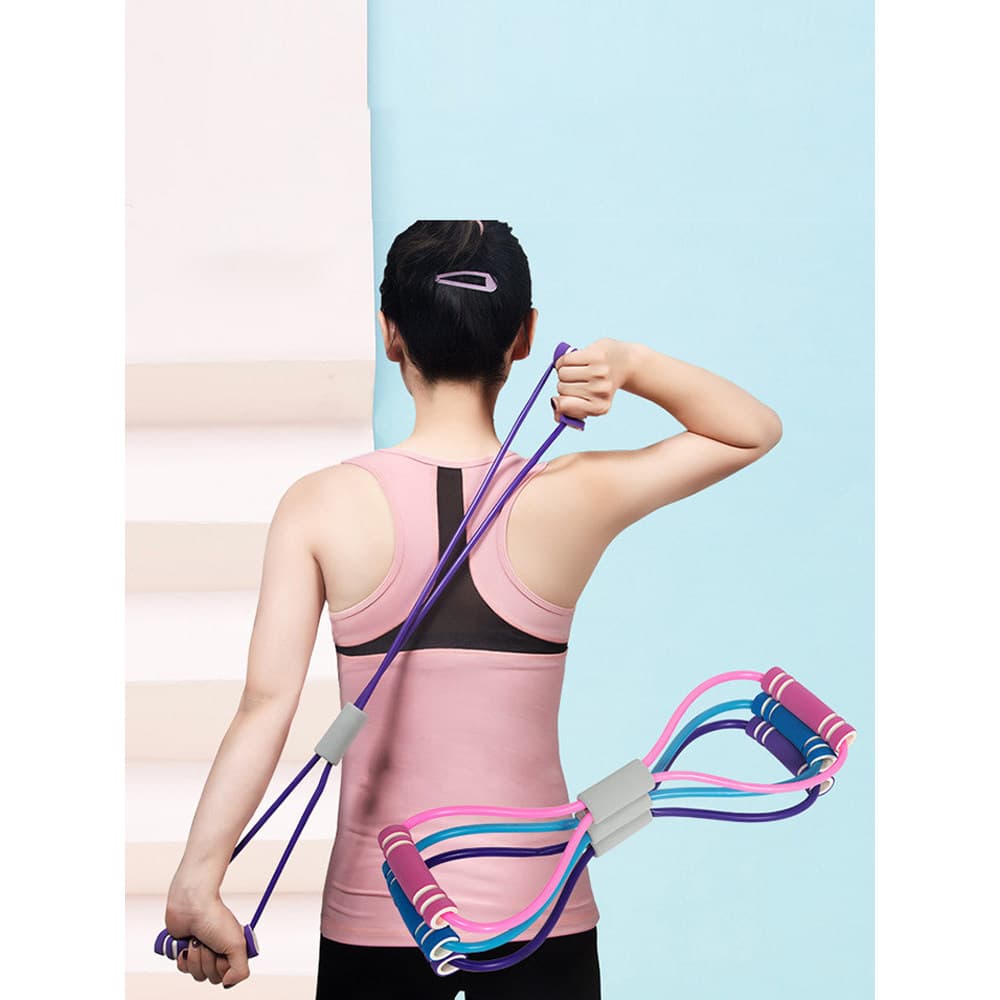 Figura 8 tensor casa Fitness corda elástica equipamentos de Yoga ombro aberto bela volta puxar ombro treinamento maca ab