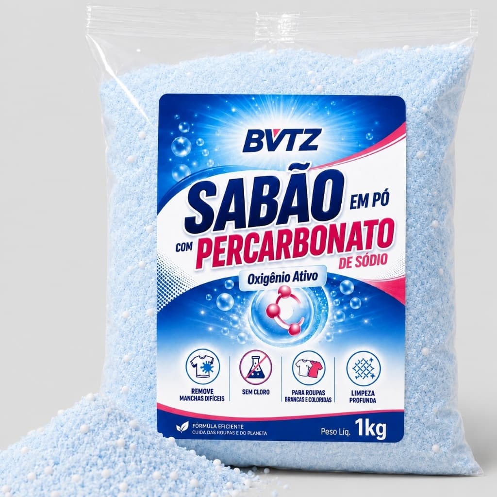 Sabão Com Percarbonato Puro Lava Roupas Remove Manchas Roupas Brancas E Coloridas Perfumado Branqueador