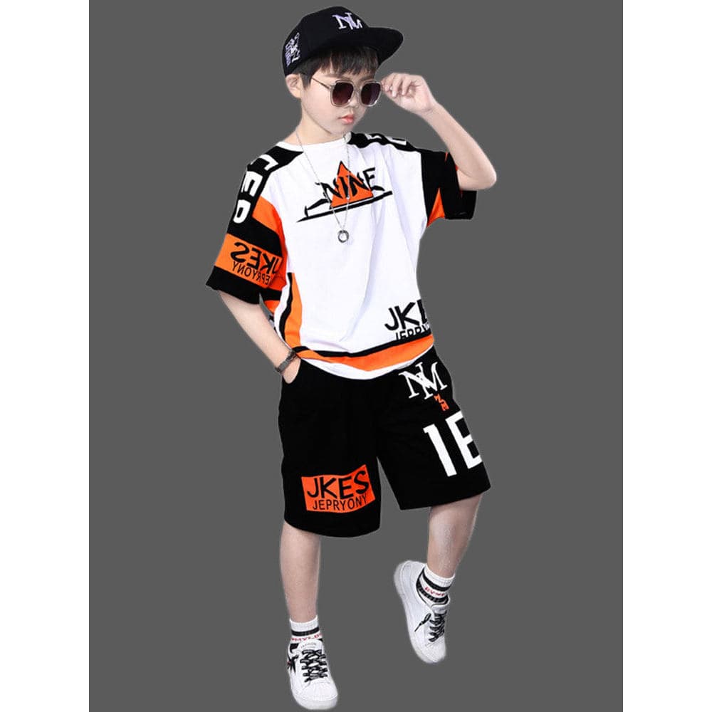 Roupas infantis meninos camiseta de manga curta roupas de verão 2026 novo estilo verão bonito menino roupas esportivas 8