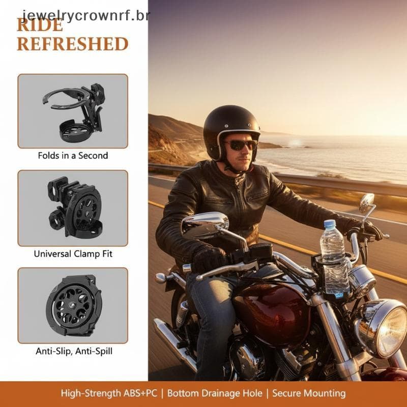 Suporte De Bebida De Bicicleta Resistente Para Scooter E Motocicleta Gaiola De Garrafa Conveniente