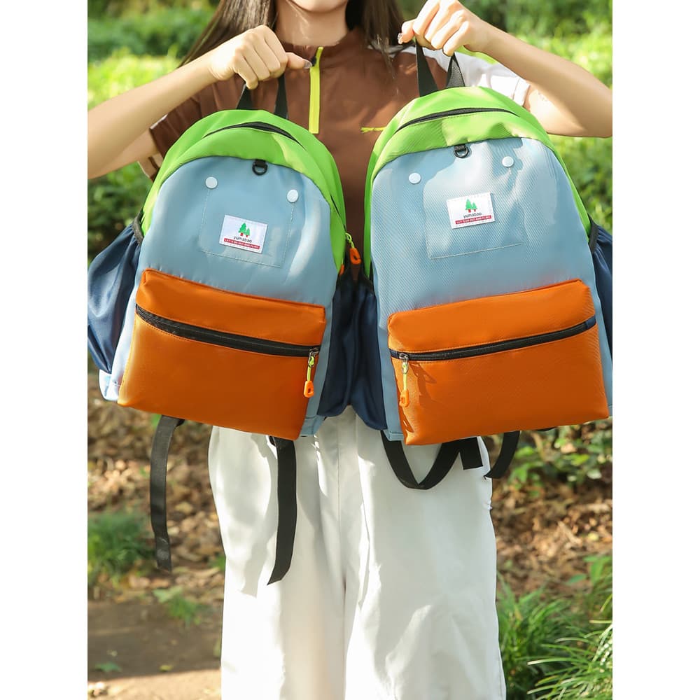 Mochila ultraleve para computador, cor contrastante, grande capacidade, estudante, nicho, Campus, alto valor