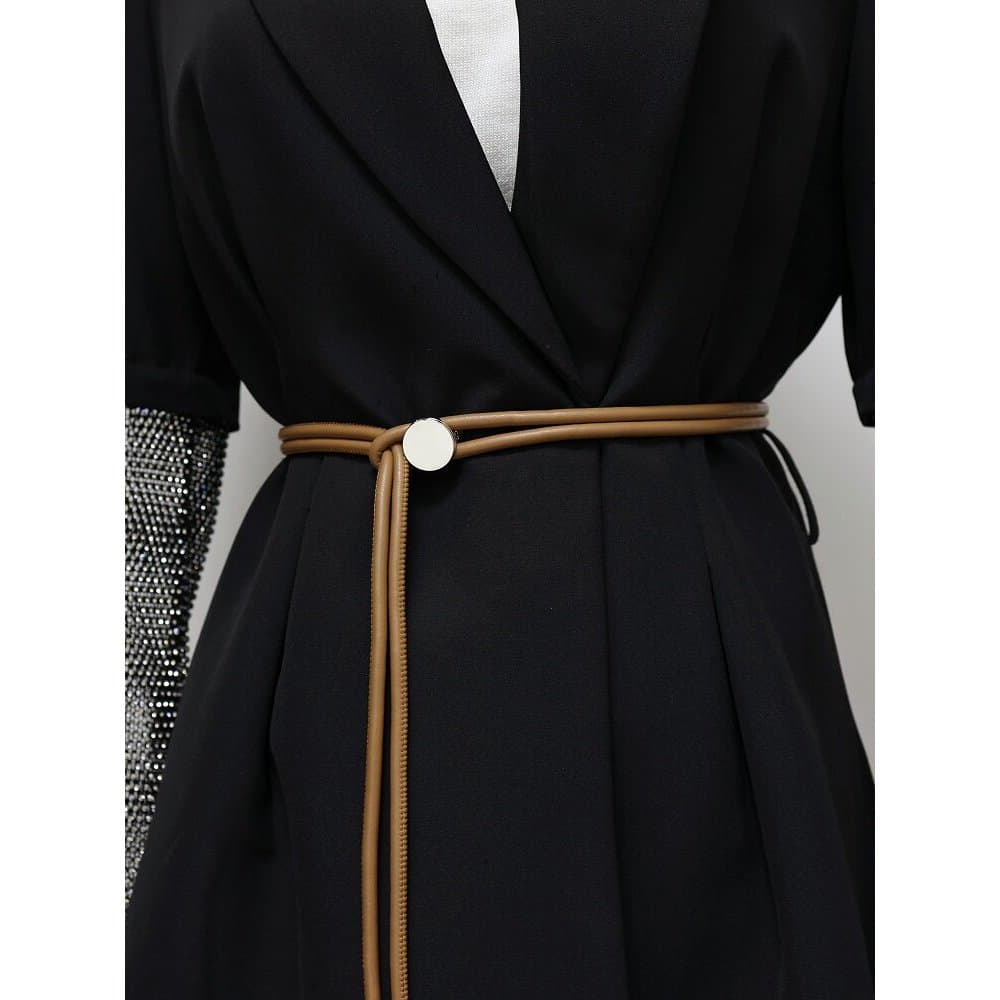 Nova corda de couro macio cinto fino feminino verão combinando saia camisa All-Match moda decoração ajustável cintura co