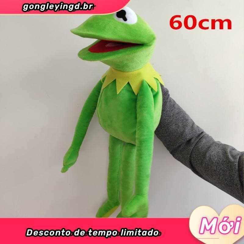 Novo 60 cm Grande Kermit The Sapo Fantoche De Mão De Corpo Inteiro Brinquedo De Pelúcia Macia Crianças Presente De Natal